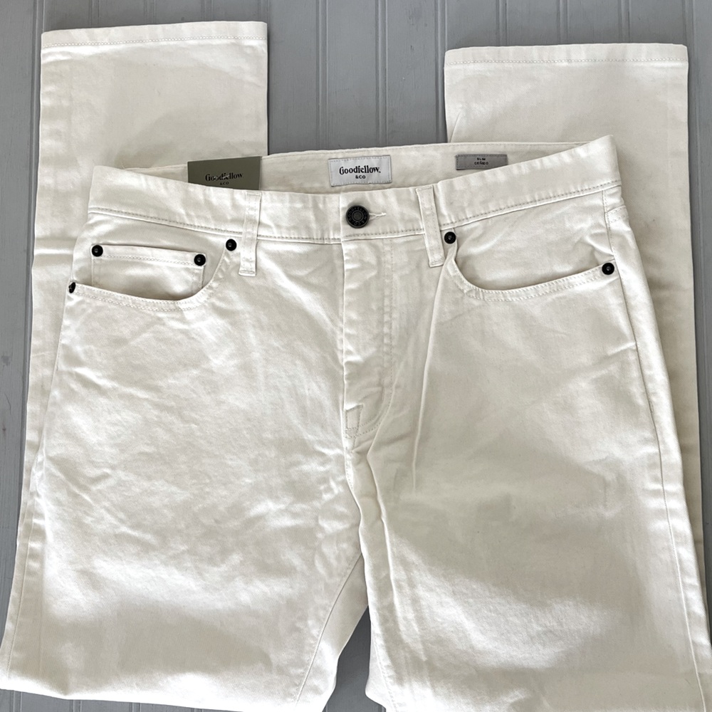 Goodfellow & Co White Slim Straight Jeans